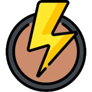 Lightning bolt energy icon